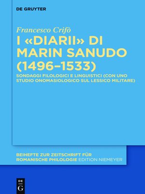 cover image of I «Diarii» di Marin Sanudo (1496–1533)